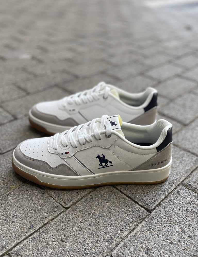 US GRAND POLO Us Grand Polo λευκά-μπεζ ανδρικά casual sneakers GPM424215